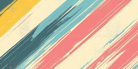 Poster - Colorful Brushstroke Abstract: Energetic and dynamic brushstrokes in a medley of pastel shades dance across the canvas, creating a vibrant and eye-catching abstract design.