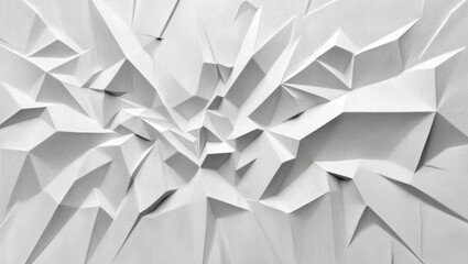 Poster - geometric origami: a mesmerizing abstract composition showcasing an intricate arrangement of folded 