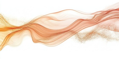 Fototapete - Abstract Flowing Lines:  Elegant and dynamic, abstract artwork with swirling lines in shades of orange and yellow, suggesting movement and energy. Perfect for a modern design.