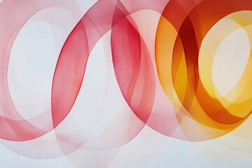 Poster - abstract of colored ribbons: an abstract artwork featuring graceful ribbons in a vibrant palette of 