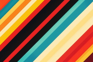 Poster - Abstract Stripes of Color: An eye-catching array of multicolored stripes, angled to create a dynamic and vibrant visual experience, showcasing a blend of bold and subtle hues. 