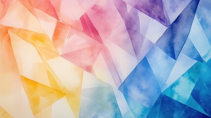 Poster - Rainbow Abstract Geometric Shapes: A vibrant display of color, geometric shapes creates an eye-catching abstract composition.