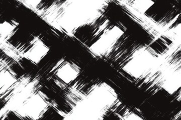 Poster - Abstract Brushstrokes Pattern: An artistic, seamless pattern of bold, intersecting brushstrokes in black and white. This dynamic design can add a modern and textured look to any project.