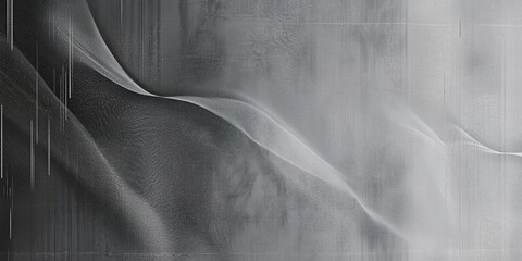 Poster - Abstract Grey Curvature: An abstract image of grey and white curves evokes a sense of motion and depth, a delicate dance of light and shadow.