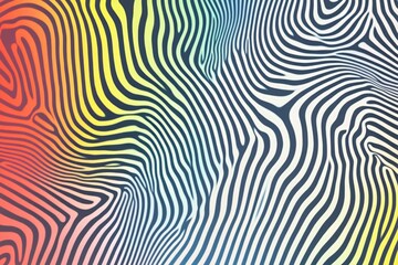 Poster - Rainbow Wave Pattern: Captivating, abstract design featuring a mesmerizing array of flowing, wave-like lines in a vibrant rainbow palette, perfect for adding dynamic visual interest.
