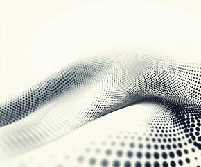 Poster - abstract halftone wave: a mesmerizing abstract design featuring a flowing halftone wave, creating a 