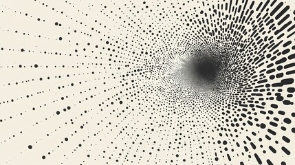 Poster - Tunnel Vision: A mesmerizing perspective drawing that draws the eye into a central vortex, creating a sense of depth and mystery.