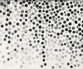 Poster - Abstract Dots Pattern: A captivating artistic composition of floating dots in varying shades creates a dynamic visual effect.