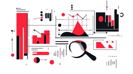 Poster - Abstract data analysis, visual representation of information, business insight, infographic concept