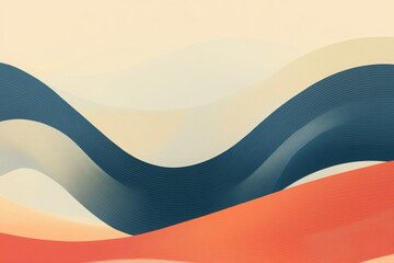 Poster - Abstract Wave: A vibrant abstract background composed of undulating layers of colors, creating a sense of motion and fluidity. 