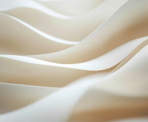 Poster - Abstract Soft Waves: A delicate dance of light and shadow across soft, undulating curves. The image evokes a sense of calm.