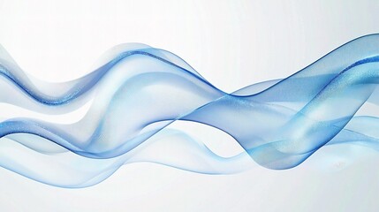 Poster - Abstract Vector Design with Blue Technological Lines and Waves