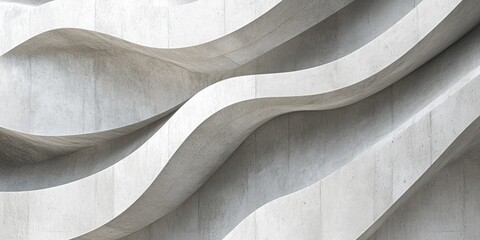 Poster - rippling concrete: an abstract view showcasing the elegance of modern architecture through a series 