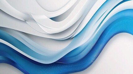Poster - Abstract Vector Design Featuring Blue Technological Lines and Shapes