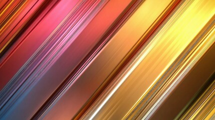 Poster - Abstract Metallic Background with Smooth Texture and Colorful Lines