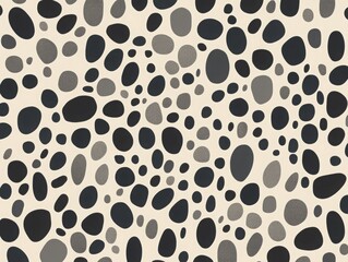 Poster - Abstract Pebble Pattern: A visually captivating abstract pattern composed of overlapping, smooth, pebble-like shapes, rendered in grayscale hues, creating a soothing and organic texture. 