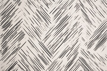 Poster - Abstract Lines Pattern: An artistic display of black diagonal lines intersecting in a dynamic and visually engaging pattern, creating a sense of movement and texture.