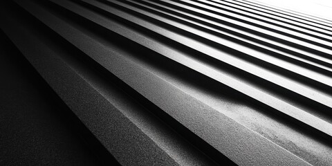 Poster - Abstract Architectural Detail: An intriguing architectural detail, emphasizing rhythmic lines and interplay of light and shadow, creates a captivating visual experience.