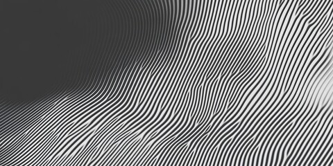 Poster - Abstract Wave Pattern: An eye-catching black and white wave pattern, creating a dynamic sense of movement and depth, perfect for graphic design and background