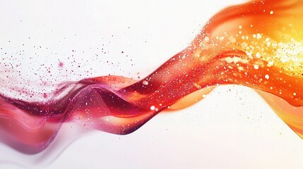 Poster - Abstract Dynamic Lines on White Background for Technology Themes