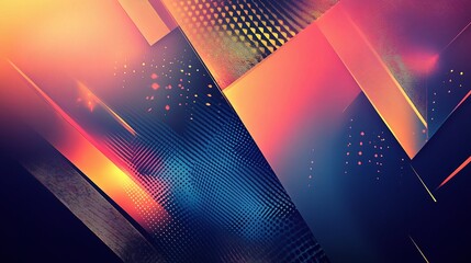 Poster - Dynamic Abstract Geometric Background with Vibrant Colors and Lines