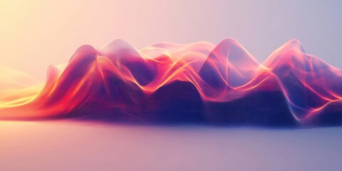 Fototapete - Abstract Waves: A captivating abstract illustration featuring flowing, undulating waves of vibrant color.