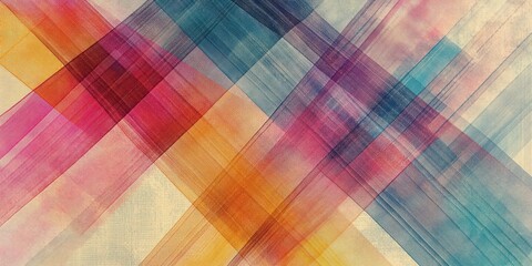 Aufkleber - intersecting colors abstract: a vibrant display of intersecting lines, created by strokes of paint i