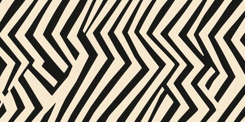 Poster - Zigzag Pattern: A captivating pattern of bold black and white zigzag lines, creating a mesmerizing visual effect with a modern aesthetic.