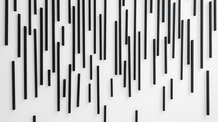 Poster - Minimalist Black Stripes Abstract: A captivating modern abstract design, featuring an array of black stripes arranged vertically across a clean, contemporary background.