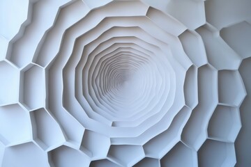 Poster - geometric pattern interior: a visually stunning interior showcases a repetitive geometric pattern of