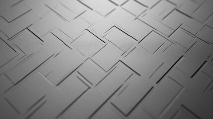 Poster - Geometric Patterned Surface: A close-up perspective of a meticulously designed surface features an intricate geometric pattern composed of intersecting lines and shapes.