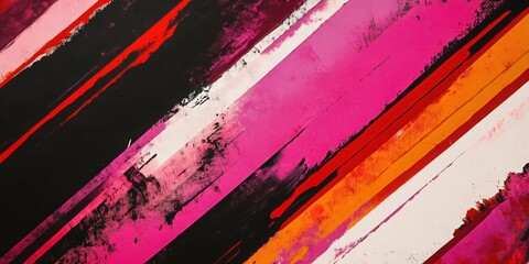 Poster - Abstract Brushstrokes: A dynamic and expressive artwork featuring bold, colorful brushstrokes, creating a vibrant and visually captivating composition.