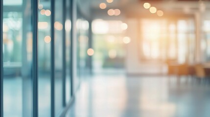 Poster - Blurred Abstract Office Space with Open Lines and Soft Lighting