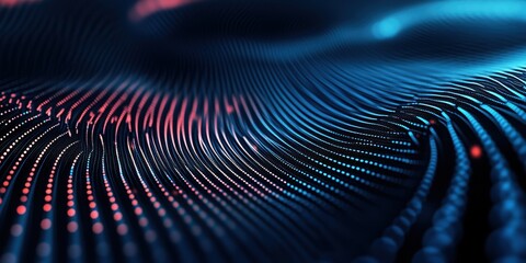 Fototapete - abstract wave: a captivating, high-tech representation of digital data flow, with flowing lines in s