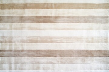 Poster - striped textile: a soft, textured textile showcases horizontal stripes in shades of brown and beige,