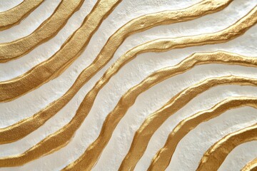 Poster - golden lines on textured surface: a close-up shot showcasing the intricate patterns of gold lines on