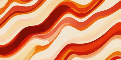 Poster - Abstract Swirls in Warm Tones: a mesmerizing display of undulating ribbons in a spectrum of warm hues, designed to evoke a sense of movement, energy, and dynamic beauty.