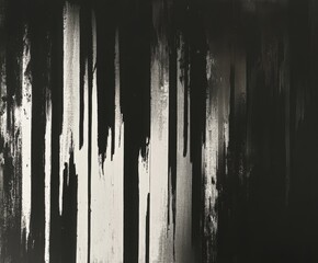 Poster - abstract expression in monochrome: striking visual of an abstract painting in monochrome, with bold 