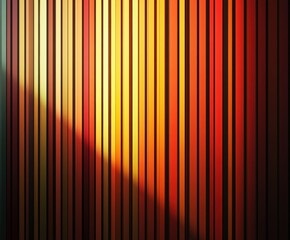 Poster - Stripes of Warmth: An abstract composition of vertical lines in shades of gold, orange, and red creates a sense of warmth, energy, and visual depth.