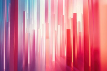 Fototapete - Color Symphony: An abstract composition of vertical bars in a gradient of vibrant colors, creating a visually dynamic and modern aesthetic.