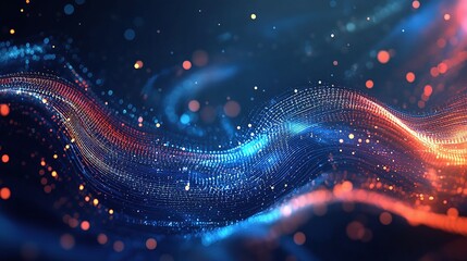 Poster - Abstract Futuristic Background with Technology Inspired Lines
