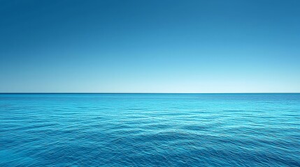 Poster - Serene Blue Ocean Peaceful Water Sky Nature Background