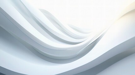 Poster - Smooth Abstract Wave Design with Clean Lines for Modern Style