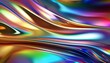 © Photo by mQ - Holographic Chrome Gradient – A rainbow chrome effect with a subtle metallic reflection, creating a futuristic, iridescent gradient.