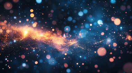 Poster - Creative Abstract Design with Colorful Bubbles and Light Effects