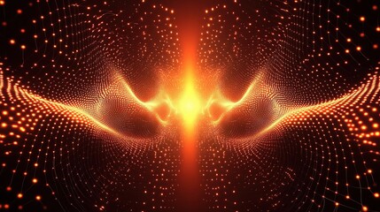 Poster - Abstract Technology Background with Glowing Lines and Patterns