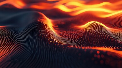 Poster - Abstract 3D Rendering of Fast Moving Stripe Lines in Dynamic Colors