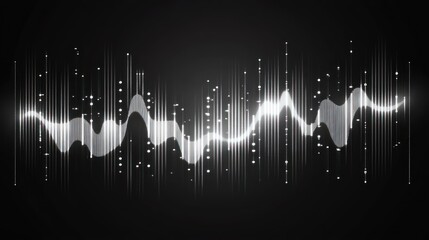 Poster - Abstract audio waveform graphic, suitable for data visualization or digital art