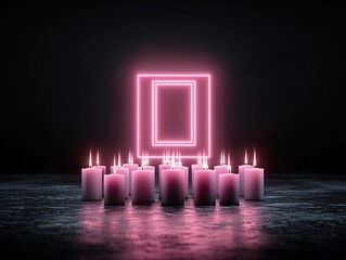 Poster - an enchanted sigil pulsing with ethereal energy, floating above an ancient altar, surrounded by ritu