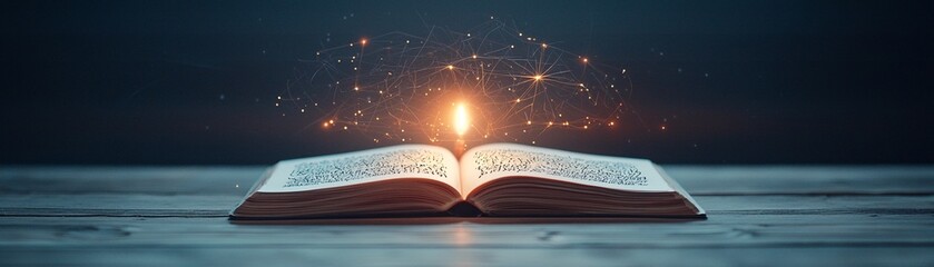 Poster - A secret manuscript covered in hand-drawn sigils, lying open on a wooden desk, aged pages with delicate inkwork, warm candlelight, atmospheric and detailed, mysterious ambiance, cinematic composition